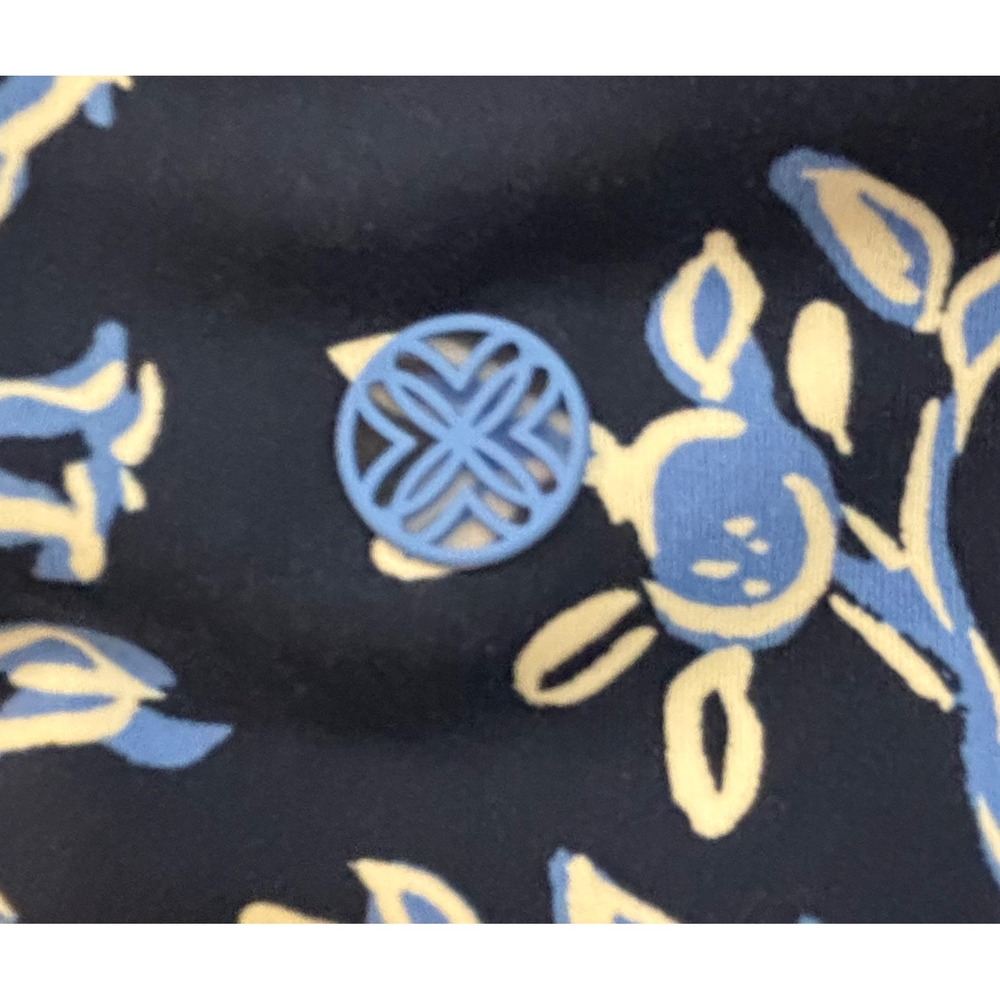Lilly Pulitzer Luxletic Leggings M Navy Blue Sea You Soon Tropical Pocket 017812 - Picture 5 of 7